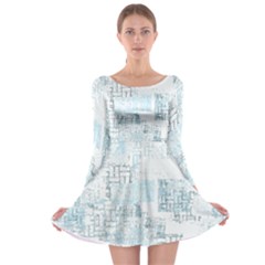 Abstract Art Long Sleeve Skater Dress by ValentinaDesign