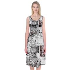 Abstract Art Midi Sleeveless Dress by ValentinaDesign