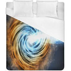 A Blazar Jet In The Middle Galaxy Appear Especially Bright Duvet Cover (california King Size) by Mariart