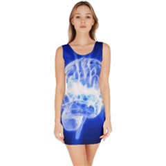 Lightning Brain Blue Bodycon Dress by Mariart