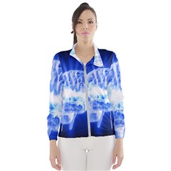 Lightning Brain Blue Wind Breaker (women) by Mariart