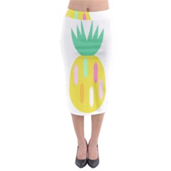 Pineapple Fruite Yellow Triangle Pink White Midi Pencil Skirt by Mariart