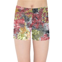 Garden Abstract Kids Sports Shorts by digitaldivadesigns