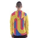 Rainbow Sign Yellow Red Blue Retro Hooded Wind Breaker (Men) View2