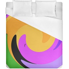 Spiral Digital Pop Rainbow Duvet Cover (california King Size) by Mariart