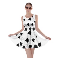 Black Leaf Skater Dress by Mariart