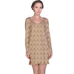 Cake Brown Sweet Long Sleeve Nightdress by Mariart