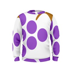 Fruit Grape Purple Kids  Sweatshirt by Mariart