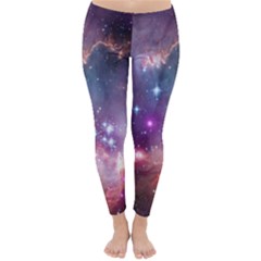 Galaxy Space Star Light Purple Classic Winter Leggings by Mariart