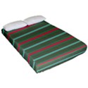 Horizontal Line Red Green Fitted Sheet (California King Size) View2