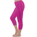 Pink Line Vertical Purple Yellow Fushia Capri Winter Leggings  View2