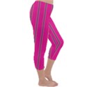 Pink Line Vertical Purple Yellow Fushia Capri Winter Leggings  View3