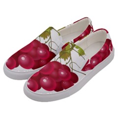 Red Fruit Grape Men s Canvas Slip Ons by Mariart