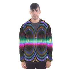 Spectrum Space Line Rainbow Hole Hooded Wind Breaker (men) by Mariart