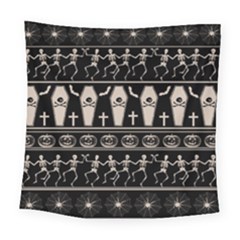 Halloween Pattern Square Tapestry (large) by ValentinaDesign