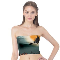 Halloween Landscape Tube Top by ValentinaDesign