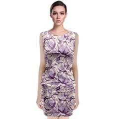 Vegetable Cabbage Purple Flower Classic Sleeveless Midi Dress by Mariart