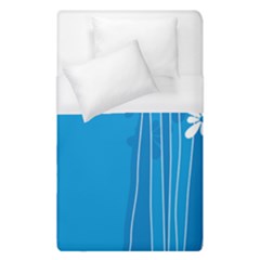 Flower Blue Duvet Cover (single Size) by Mariart