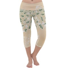 Flower Frame Green Sexy Capri Yoga Leggings by Mariart