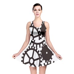 Machine Iron Maintenance Reversible Skater Dress by Mariart