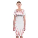 Line Red Sun Arrow Classic Short Sleeve Midi Dress View1