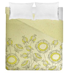 Sunflower Fly Flower Floral Duvet Cover Double Side (queen Size) by Mariart