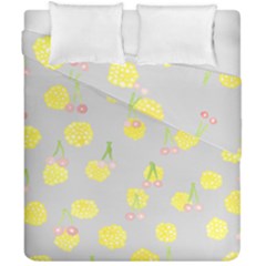 Cute Fruit Cerry Yellow Green Pink Duvet Cover Double Side (california King Size) by Mariart