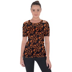 Pattern Halloween Jackolantern Short Sleeve Top by iCreate