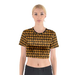 Halloween Color Skull Heads Cotton Crop Top by iCreate