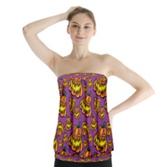 Halloween Colorful Jackolanterns  Strapless Top by iCreate