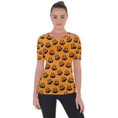 Halloween Jackolantern Pumpkins Icreate Short Sleeve Top by iCreate