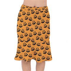 Halloween Jackolantern Pumpkins Icreate Mermaid Skirt by iCreate