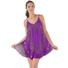 Fantasy-flowers In Harmony  In Lilac Love The Sun Cover Up by pepitasart