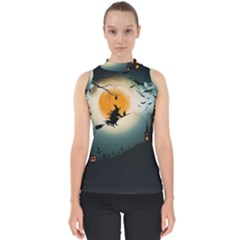 Halloween Landscape Shell Top by Valentinaart