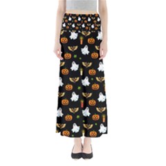 Halloween Pattern Full Length Maxi Skirt by Valentinaart