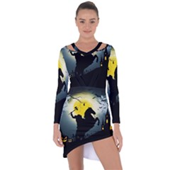 Headless Horseman Asymmetric Cut-out Shift Dress by Valentinaart