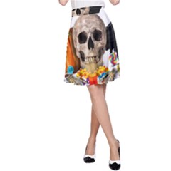 Halloween Candy Keeper A-line Skirt by Valentinaart