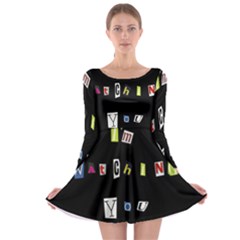 I Am Watching You Long Sleeve Skater Dress by Valentinaart