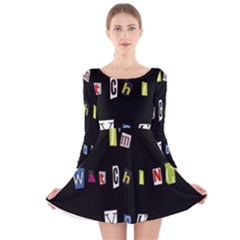 I Am Watching You Long Sleeve Velvet Skater Dress by Valentinaart