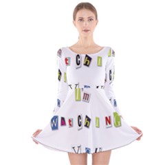 I Am Watching You Long Sleeve Velvet Skater Dress by Valentinaart