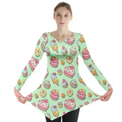 Sweet Pattern Long Sleeve Tunic  by Valentinaart