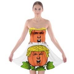 Trump Or Treat  Strapless Bra Top Dress by Valentinaart