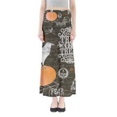 Vintage Halloween Full Length Maxi Skirt by Valentinaart