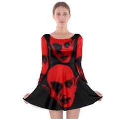 Dracula Long Sleeve Skater Dress by Valentinaart