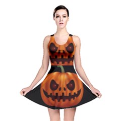 Halloween Pumpkin Reversible Skater Dress by Valentinaart