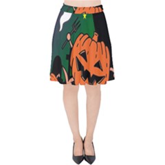 Happy Halloween Velvet High Waist Skirt by Mariart