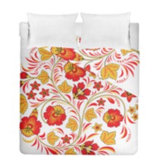 Wreaths Flower Floral Sexy Red Sunflower Star Rose Duvet Cover Double Side (full/ Double Size) by Mariart