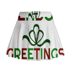 Season Greetings Mini Flare Skirt by Colorfulart23