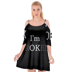 I Am Ok - Broken Cutout Spaghetti Strap Chiffon Dress by Valentinaart