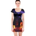 Awaiting Halloween Night Short Sleeve Bodycon Dress View1